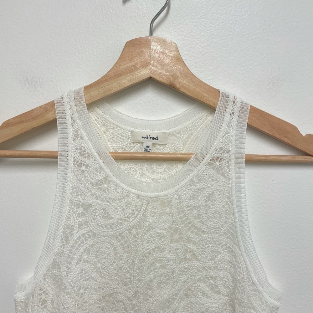 Aritzia Wilfred Lace Race Back Tank Top - Picture 3 of 6